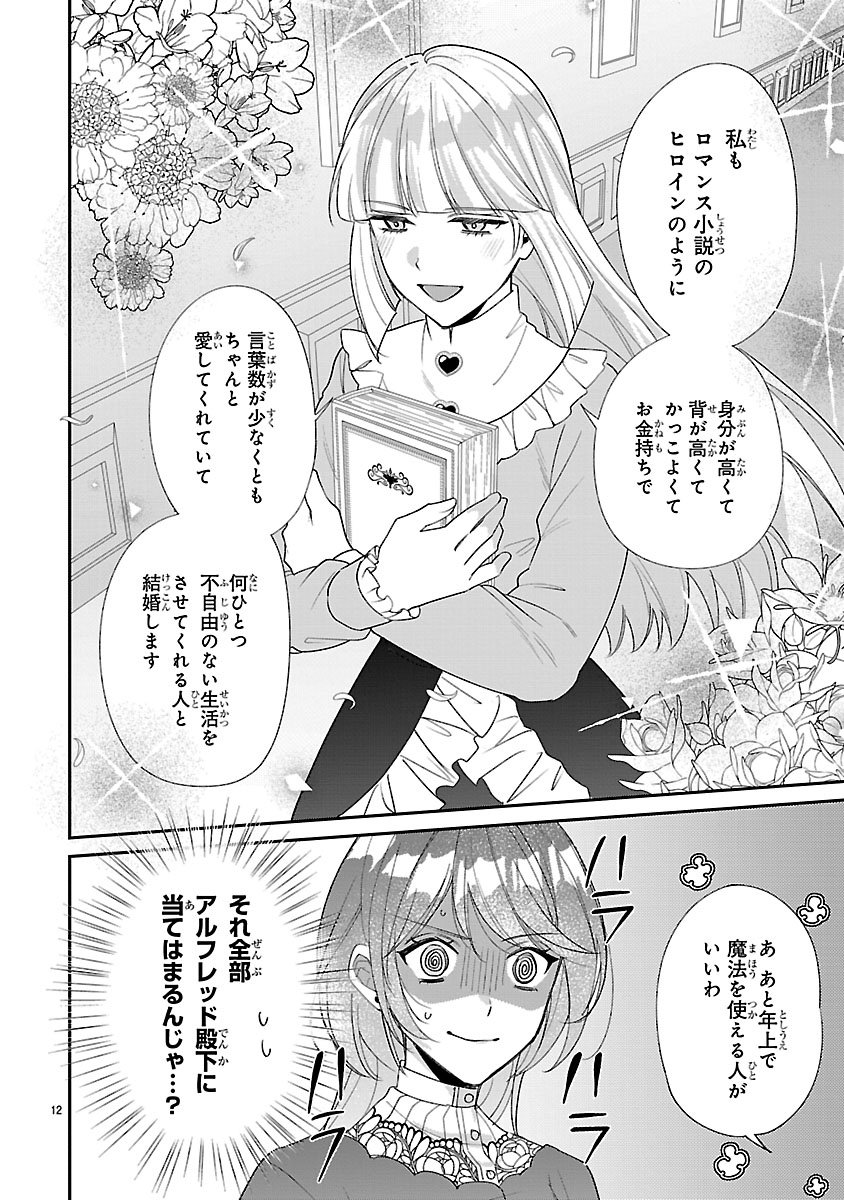 俺様王太子に拾われた崖っぷち令嬢、お飾り側妃になる はずが溺愛されています 第18話 - Page 12
